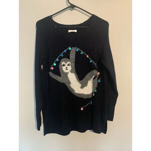 LAUREN CONRAD Sloth Holiday Sweater Size Medium